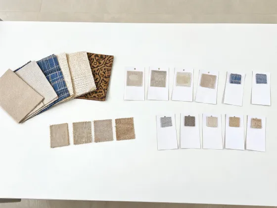 Hospitality seating fabrics with abrasion specimens